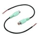 thumbnail image 1 of Adaptador de conector hembra RCA verde de 8 pulgadas a cable desnudo, paquete de 2, 1 of 6