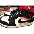 thumbnail image 4 of Ni - ke Ni - ke Air Jordan 1 Mid White Black Red Panda BQ6472-061 Women's 11.5 Men's 10, 4 of 5