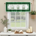 thumbnail image 6 of Kitchen Valances for Window, St. Patrick's Day Dwarfs with Buffalo Plaid Border Light Filtering Rod Pocket Valance Curtain, Irish Theme Short Curtains Window Topper for Bedroom Living Room 42x12in, 6 of 9