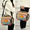 thumbnail image 5 of FORMRS Student Lunch Bag Insulated Reusable Cooler Box with Zipper Pockets, Goldfish, 5 of 9