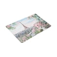 thumbnail image 3 of MKHERT Paris Landscape Oil Painting Summer Paris Flower Roses Doormat Rug Home Decor Floor Mat Bath Mat 30x18 inch, 3 of 3