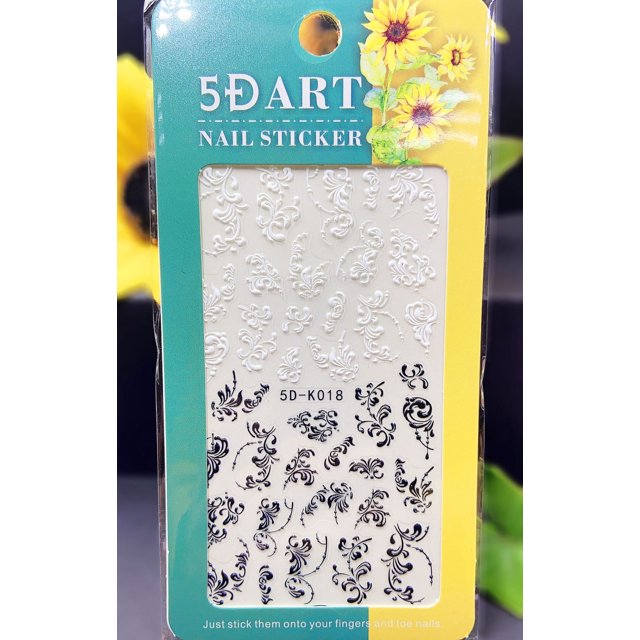 5D Flores en Relieve Pegatinas de Uñas para Uñas Acrílicas, Calcomanías de Uñas de Flores Grabadas Primavera Verano Accesorios de Arte de Uñas Puntas Francesas Diseños de Uñas Adhesivo Flor Mariposa P kaili Sencillez