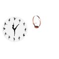 thumbnail image 1 of Reloj de pared,Reloj de pared con bailarina,reloj decorativo colgante.,Portabotellas de vino,Soporte para botellas de vino,soporte para botellas de vino,estante de hierro,Decoración de, 1 of 8