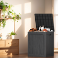 thumbnail image 3 of 28 Gallon Heavy-Duty Resin Storage Box | Lockable Waterproof Deck Chest for Home, Garden & Outdoor Furniture Protection - Black, 3 of 8
