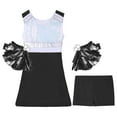 thumbnail image 6 of Alvivi Kids Girls Cheerleading Costumes Sequin Dress With Pom Poms Uniform 4-14, 6 of 6