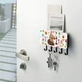 thumbnail image 5 of Gophers Mouse Flowers Mail Holder Organizer Wall Mount with Shelf Key Holder Key Rack with 5 Key Hooks for Wall Decorative, 5 of 6