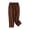 Coffee, variant on SwiftWear Women's Boho Floral Harem Pants Elastic Waist Drawstring Lounge Pants Plus Size Casual Cropped Pants for Home & Outdoor Comfort