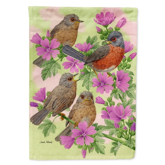 Carolines Treasures ASA2127CHF Warbler Family Flag Canvas House Size  Large multicolor