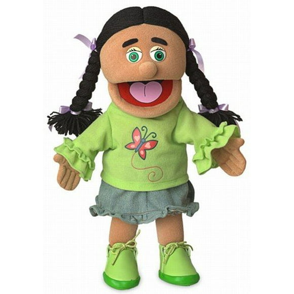 14" Jasmine, Hispanic Girl, Hand Puppet