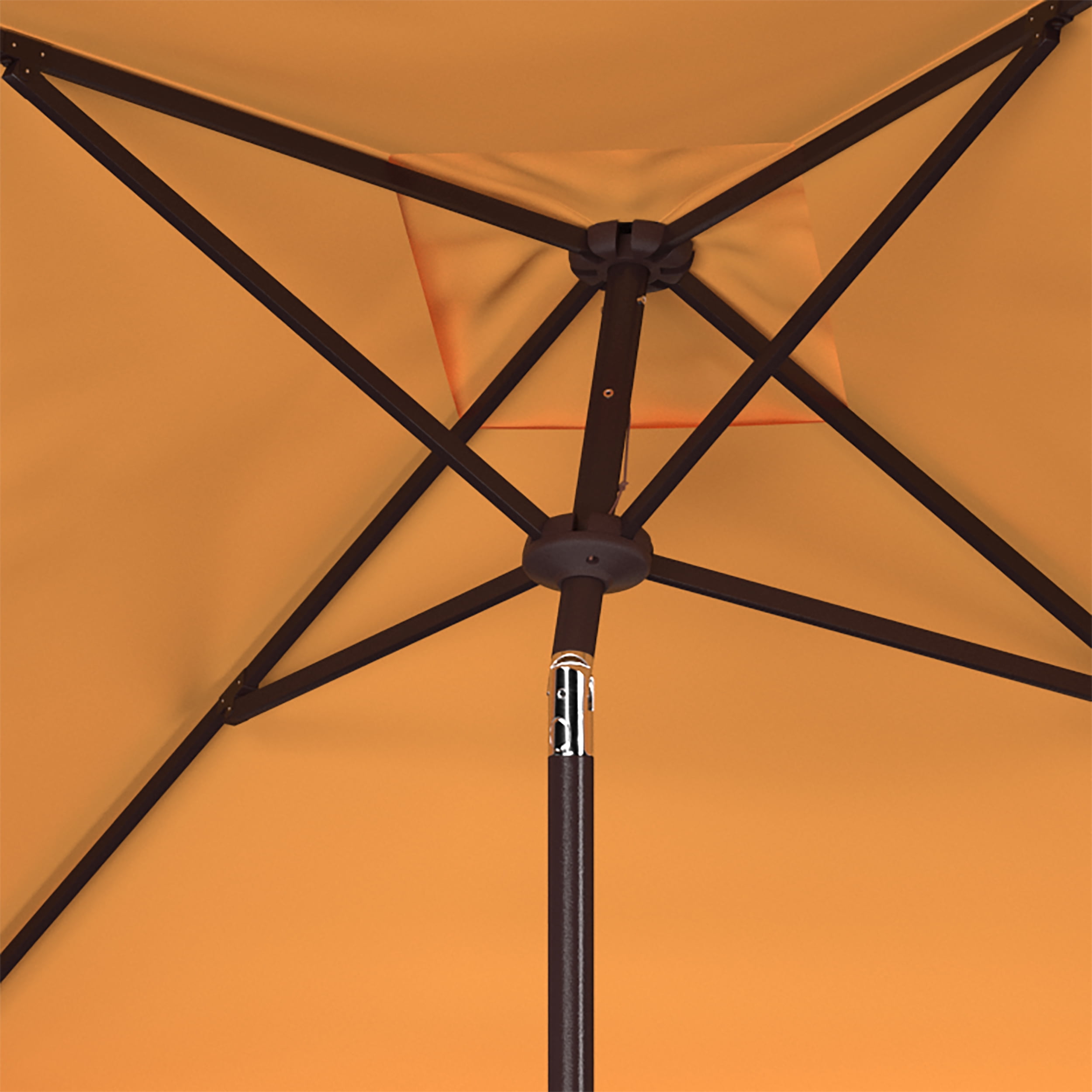 Safavieh 103.54" Solid Print Square Market Patio Umbrella, Adjustable Height