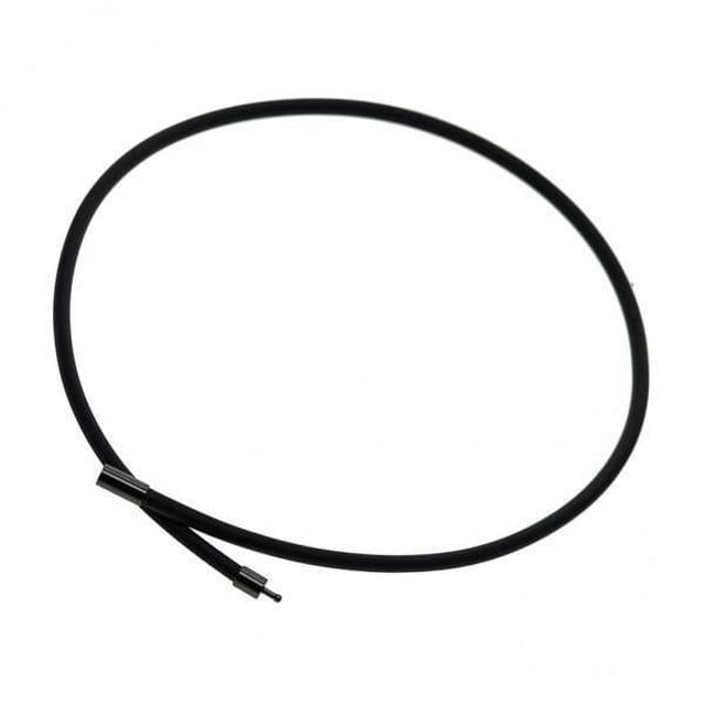 Cordón de caucho negro para collar con gancho de cobre Strade Fareast Limited 60cm 6 piezas