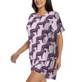 thumbnail image 2 of Lsque Leopard Print Women's Short-Sleeved Pajama Set - 2 Piece Soft and Lightweight Sleepwear Set-Small, 2 of 9