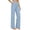 *Light Blue, variant on VBVC Women's High Waist Cotton-Linen Capri Pants,Wide Leg Cropped Trousers For Women,Ladies Summer Lightweight Beach Lounge Sweatpants with Pockets,Army Green,S-2XL