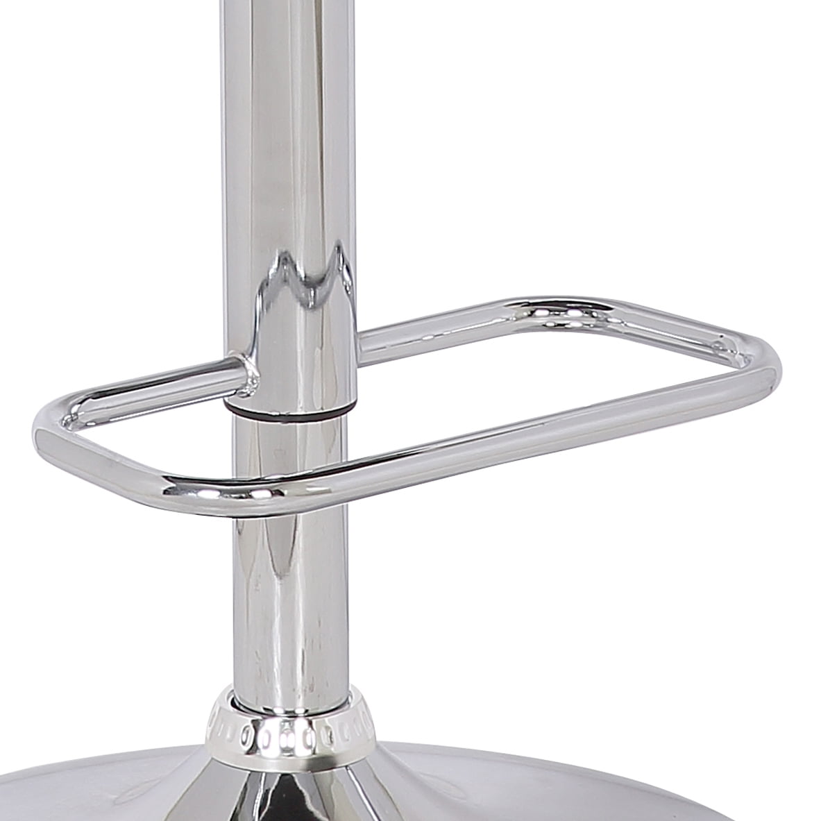 Modern Wood Back Adjustable Swivel Bar Stool with Cushion, Black