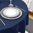 thumbnail image 4 of Navy Blue Round Tablecloth 60 Inch - Waterproof Fabric Table Cloth Protector, Modern Pure Navy Blue Tablecloths Washable Table Cover for Kitchen Banquet Coffee Table Outdoor Party, 4 of 6