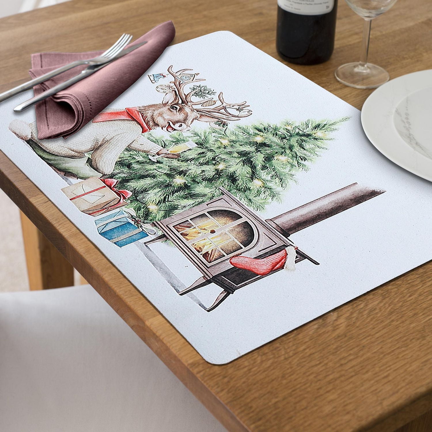 Cheminée À Tapis En Caoutchouc Imprimé