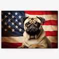 thumbnail image 2 of Mastiff Christmas Dog American Flag Canvas Poster Wall Art Dog Pictures for Wall Decor Red White Blue Flag of USA Patriotic Painting Print for Living Room Bedroom Office, 2 of 5