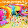 thumbnail image 3 of 16" Cinco de Mayo Pinata, Large Rainbow Color Donkey Pinata 16 x 13 x 5.5 ln with Stick and Blindfold for Fiestas Mexican Party Decoration, Photo Prop, Taco Tuesday Event, 3 of 6