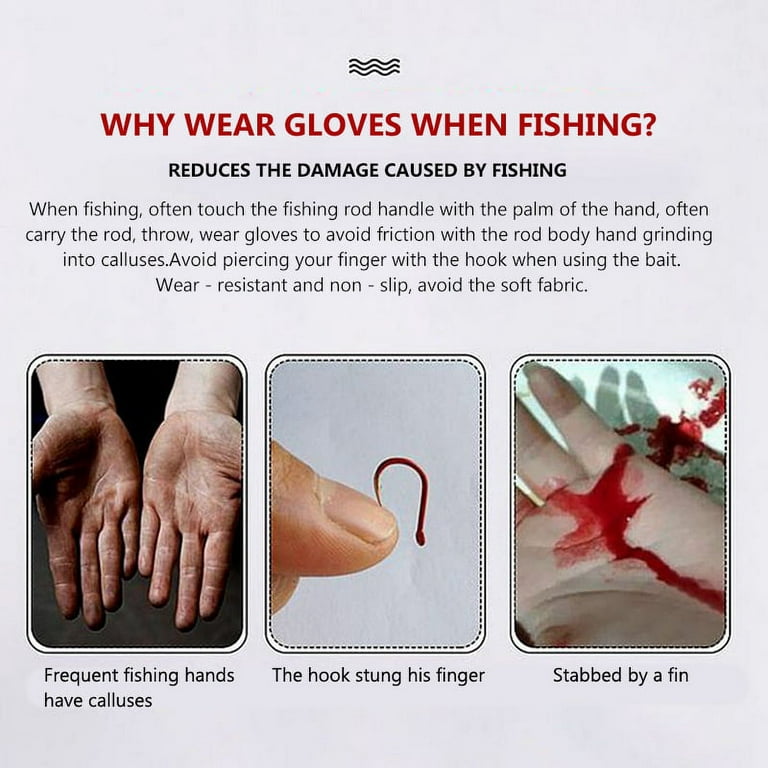 Fishing Glove Left Hand Thumb Index Finger Protect Anti-scratch Anti-slip  Safe Left Right Two Fingers Fishing Gloves 
