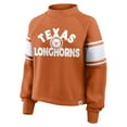 thumbnail image 4 of Women's Fanatics Texas Orange Texas Longhorns Oversized Hometown Premium Punt Coverage Raglan Pullover Sweatshirt, 4 of 5