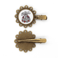 thumbnail image 1 of Tocado de pieza de pelo de horquilla de flor de metal vintage Animal criatura combinación patrón de cobras, 1 of 3