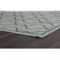 thumbnail image 5 of Veranda Transitional 5' x 7' Teal and Light Gray Polypropylene Outdoor Area Rug, 5 of 8