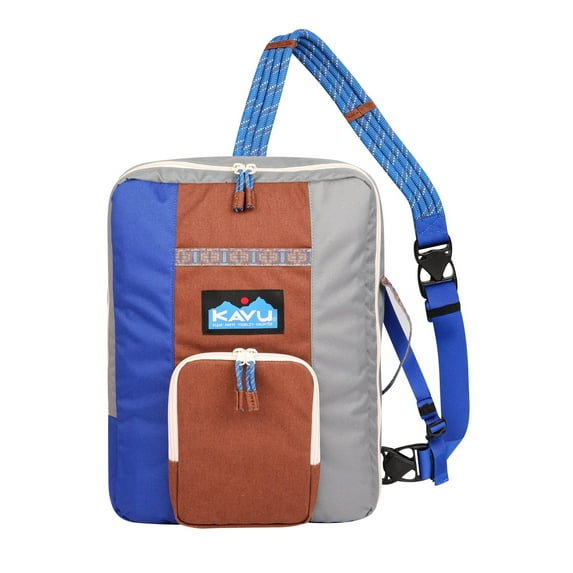 KAVU Rope Messenger Crossbody Bag Padded Water Resistant Commuter Pack-Sepia Sky…