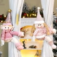 thumbnail image 2 of Christmas Pink Doll Curtain Buckle Pink Snowman Doll Christmas Curtain Decoration Curtain Hook Clips Hanging Ornament, 2 of 9