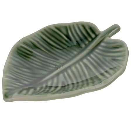 ACDANC Leaf Shaped Ceramic Jewelry Tray Jewelry Plate Trinket Dish Ring Dish Key Holder Tray