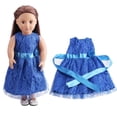 thumbnail image 3 of AlevRam 18″Doll Sleeveless Party Dress – Elegant Lace Gown with Rose Flower Waistband – Fits Most 18” Dolls, 3 of 3