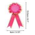 thumbnail image 3 of Unique Bargains 2 Pcs Graduation Party Ribbon Corsage Reusable Graduation Party Corsage Gold Tone Rose Red, 3 of 6