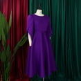 thumbnail image 4 of Womens Cocktail Dress Pleated A Line Church Guest Dress Flowy Casual Dresses, 4 of 8