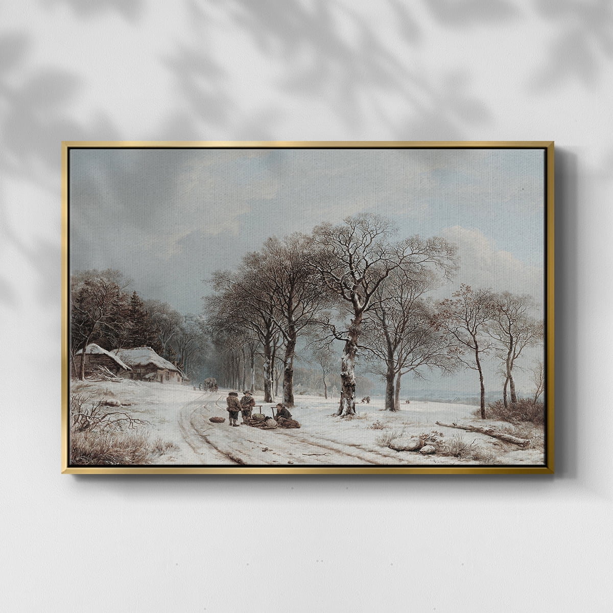 Vintage Landscape-CCLXX By Wexford Home Framed in Gold Wood Gallery Wrapped Canvas 17 in. x 25 in.