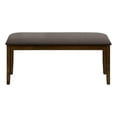 thumbnail image 2 of Pemberly Row 44" Upholstered Brown Fabric & Walnut Brown Bench, 2 of 11