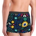 thumbnail image 5 of Daiia Colorful Mexican Flower Men's Underwear Boxer Briefs, Cotton Stretch Moisture-Wicking Underwear-Small, 5 of 9