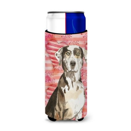 

Carolines Treasures CK1771MUK Love a Catahoula Leopard Dog Michelob Ultra Hugger for slim cans Slim Can multicolor