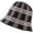 Black, variant on CoCopeaunts Women's Bucket Hat Autumn Winter Fisherman Hat Fashion Plaid Version Versatile Woolen Bucket Cap Warm Ear Protection