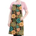 thumbnail image 5 of Pioneer Flower Floral Print Pattern Apron for Women and Men, Cotton Linen Waterproof with Pockets, Adjustable, 33x27 Inch for Kitchen, Gardening, BBQ, Salon, 5 of 6