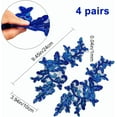 thumbnail image 2 of 4PCS Sequin Embroidered Lace Patches Leaf Flowers Lace Applique Sewing Floral Fabric Craft Decoration Patches for DIY Clothes Dress Pants Sewing Wedding (Dark Blue) colorful, 2 of 9