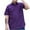 Purple, variant on CHEEREAM Men's Short Sleeve Dress Shirts Summer Casual Button Down Shirts Solid Color Formal Shirt with Pocket