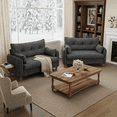thumbnail image 4 of 50" Loveseat Couch with Tufted Design | Space-Saving Love Seat Sofa for Small Spaces, Bedroom, and Apartment | Dark Grey, 4 of 7