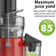 thumbnail image 3 of SiFENE 800W Centrifugal Juicer Machine, 3.2-Inch Wide Chute for Whole Fruits & Vegetables, Easy to Clean, Dual Speed Fruit & Vegetable Juicer, Compact Home Kitchen, Red, 3 of 8