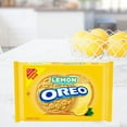 thumbnail image 3 of Oreo Lemon Creme Sandwich Cookies Family Size (Pack of 12), 3 of 9