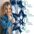 thumbnail image 3 of Blackout Kids Curtains,Blue White Tie Dye Mandala Pattern Childrens Insulated Curtains Set Of 2,Bedroom Essentials,Toddler Room Decor 42"x84", 3 of 5