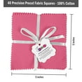 thumbnail image 3 of Soimoi Solid Rose Pink Precut 5-inch Cotton Fabric Bundle Quilting Squares Charm Pack DIY Patchwork Sewing Craft, 3 of 5
