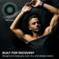 thumbnail image 3 of Bare Home Cooling Performance Jersey Knit Stretch Sheet Set, Moisture-Wicking & Breathable, 4-Way Stretch Bed Sheets, Envelope Pillowcases (Full, White), 3 of 10