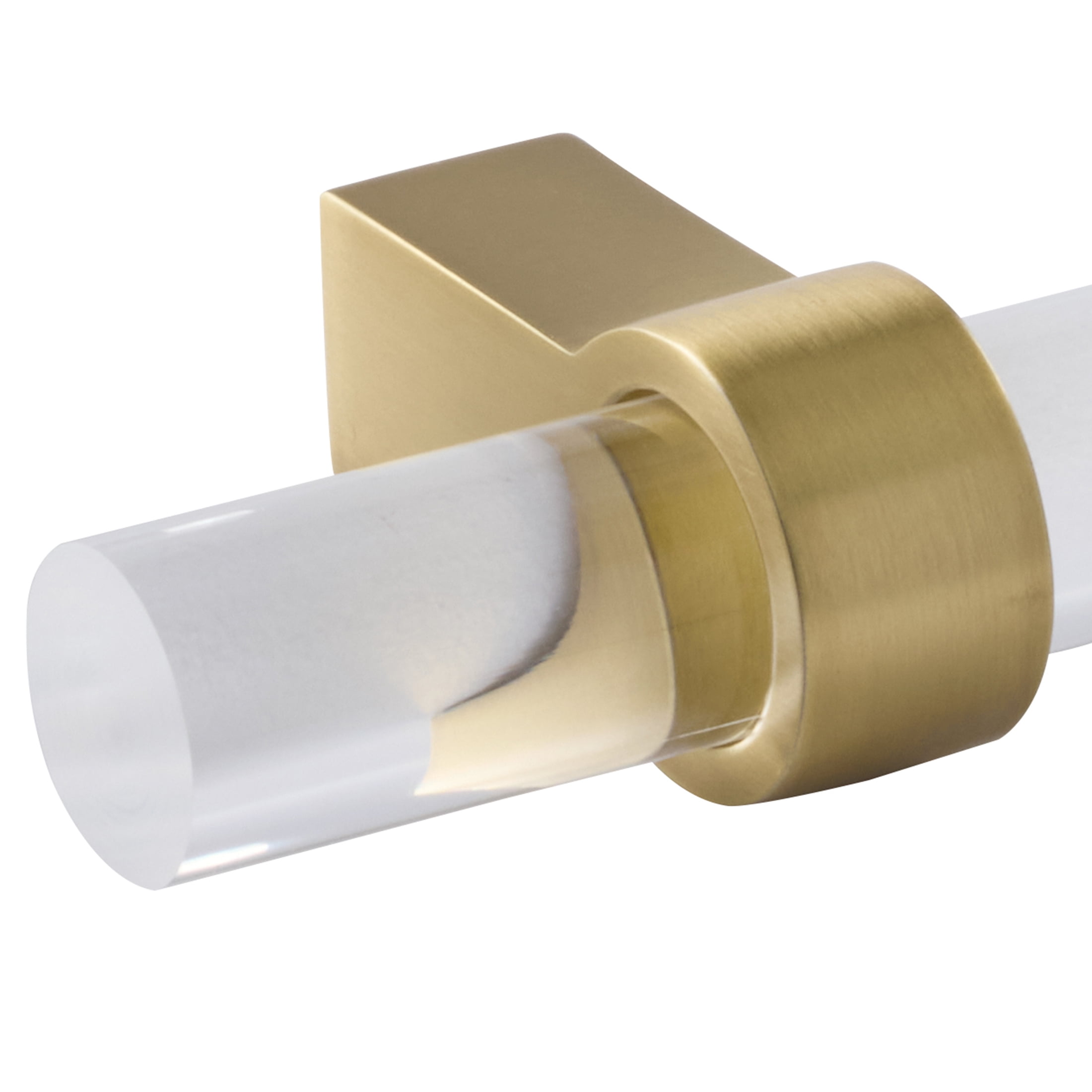 Better Homes & Gardens Acrylic Bar Knob, 2 Pack, Brass