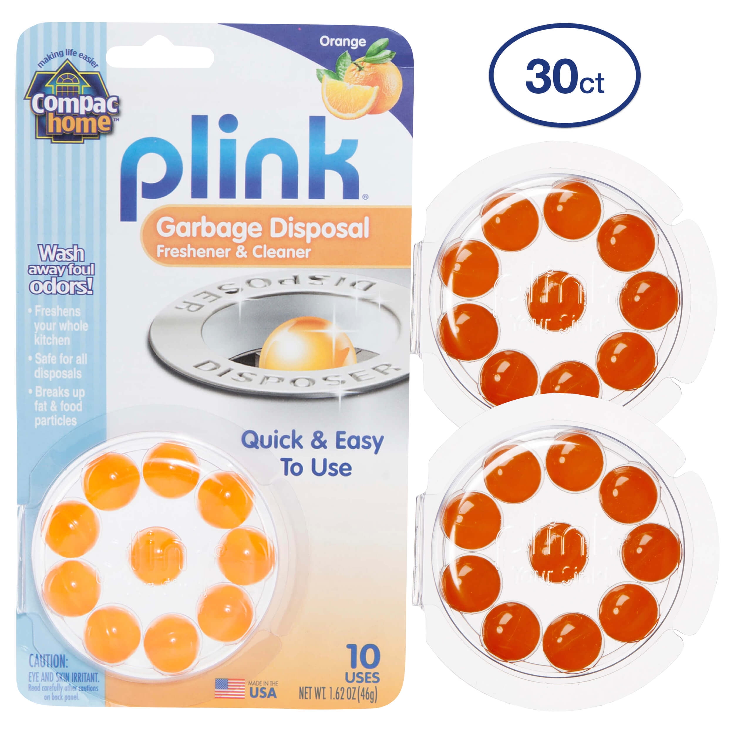 Compac Home Plink Garbage Disposal Cleaner and Deodorizer Tablets