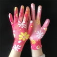 thumbnail image 2 of 12 pairs of gardening gloves Ladies Garden work Nylon Floral Print gla3d8, 2 of 5