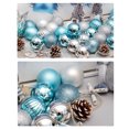 thumbnail image 4 of Generic 4cm Blue Gold Silver Christmas Ornament Set - 34 Polystyrene Plastic Balls for Tree Decoration, 4 of 7